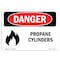 Signmission Safety Sign, OSHA Danger, 7" Height, 10" Width, Rigid Plastic, Propane Cylinders, Landscape OS-DS-P-710-L-1538 - alternate 1